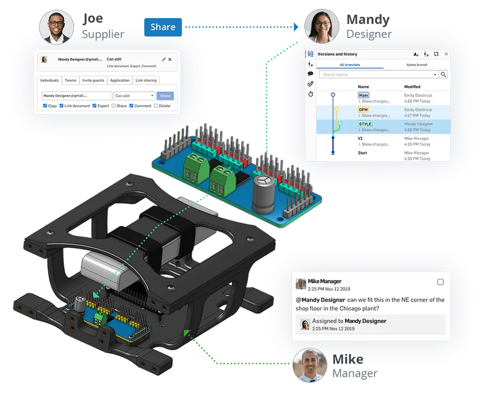 Robust collaboration with Onshape cloud CAD and PDM