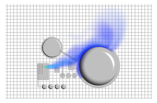 Plume Trajectory In a Cross Wind